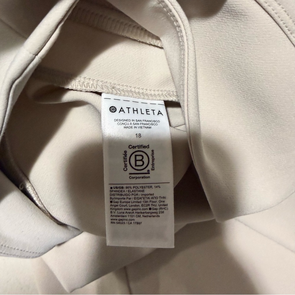 Athleta Endless High Rise Pant Tan Size 18 Travel Commuting Stretch Style 533636 - Picture 8 of 9